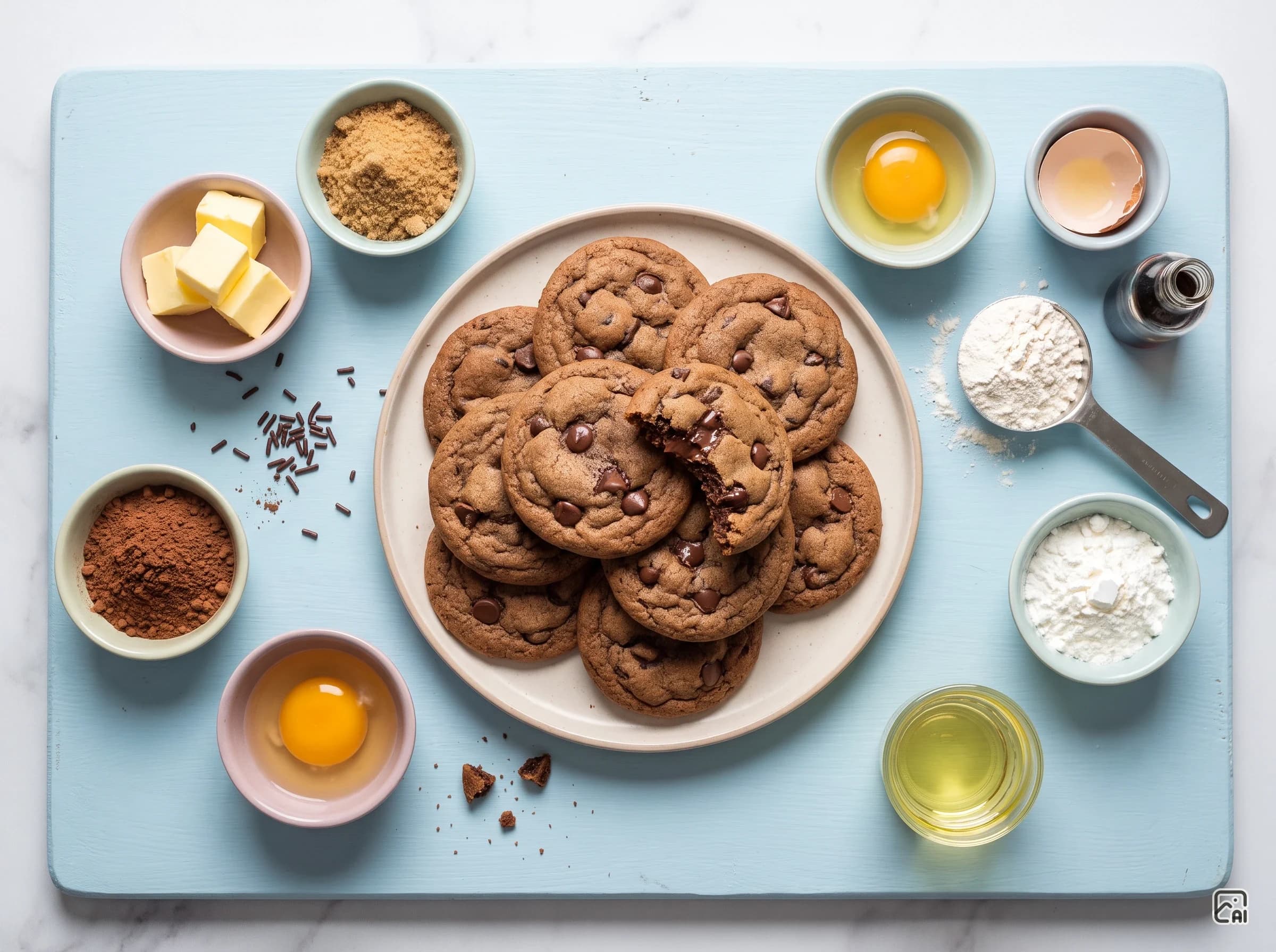 Double Chocolate Chip Cookies