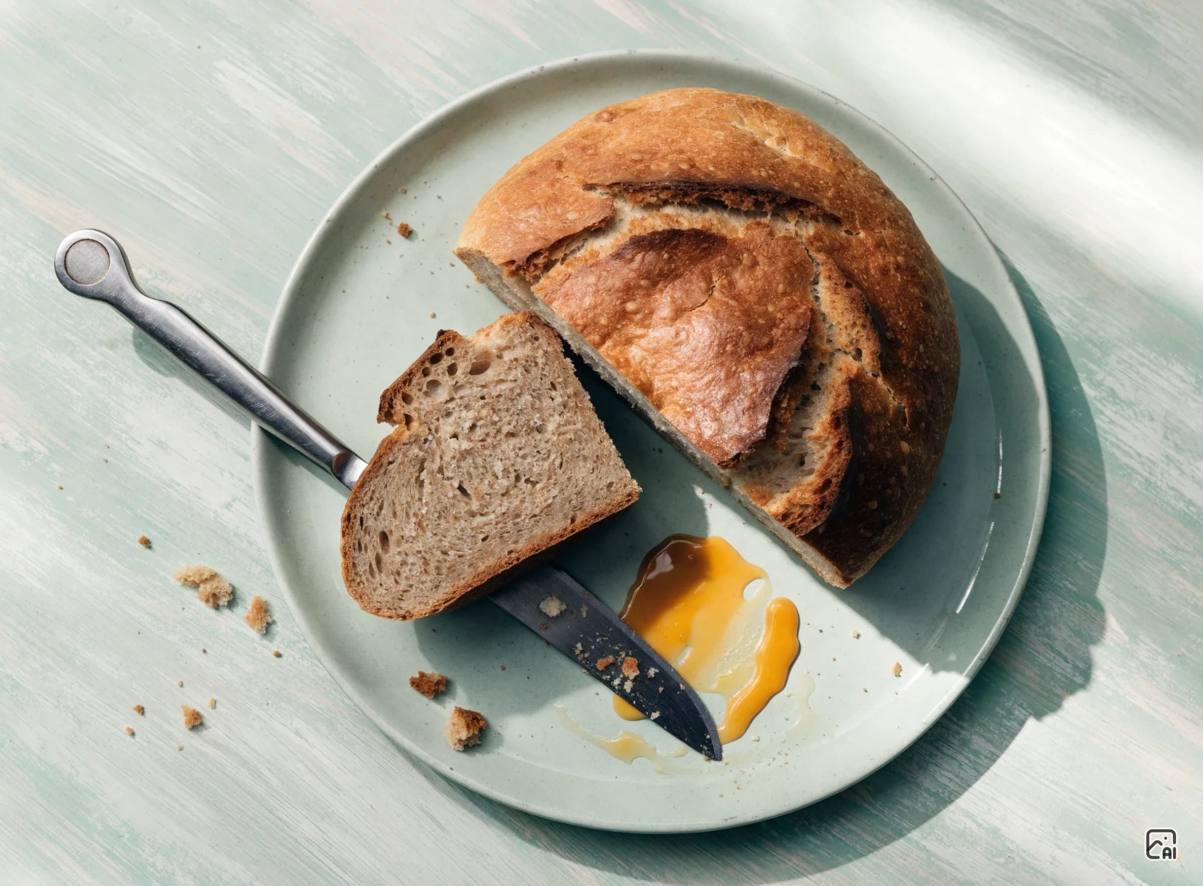 No Knead Whole Wheat Bread