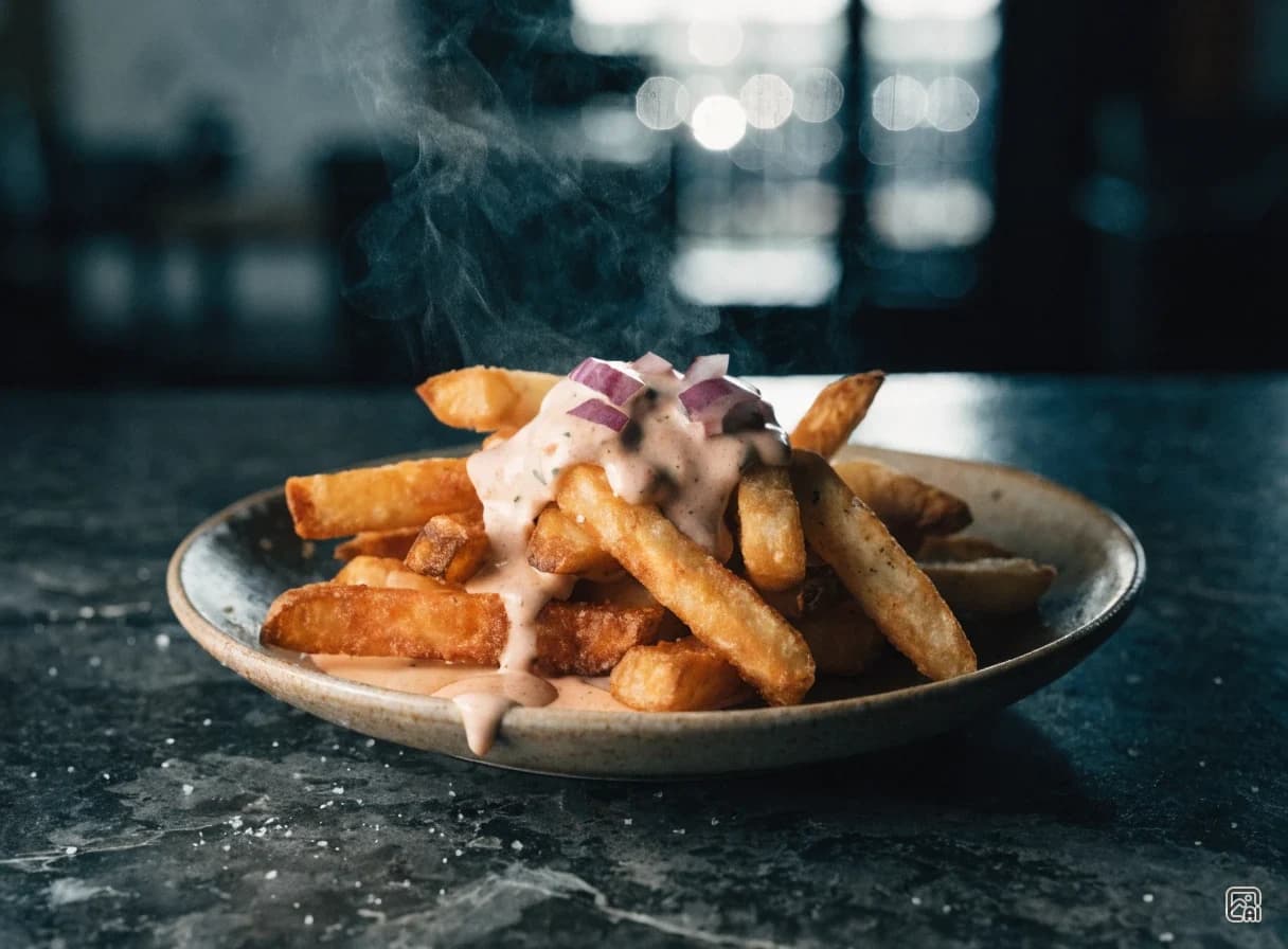 Seasoned Crispy Fries with Special Dipping Sauce