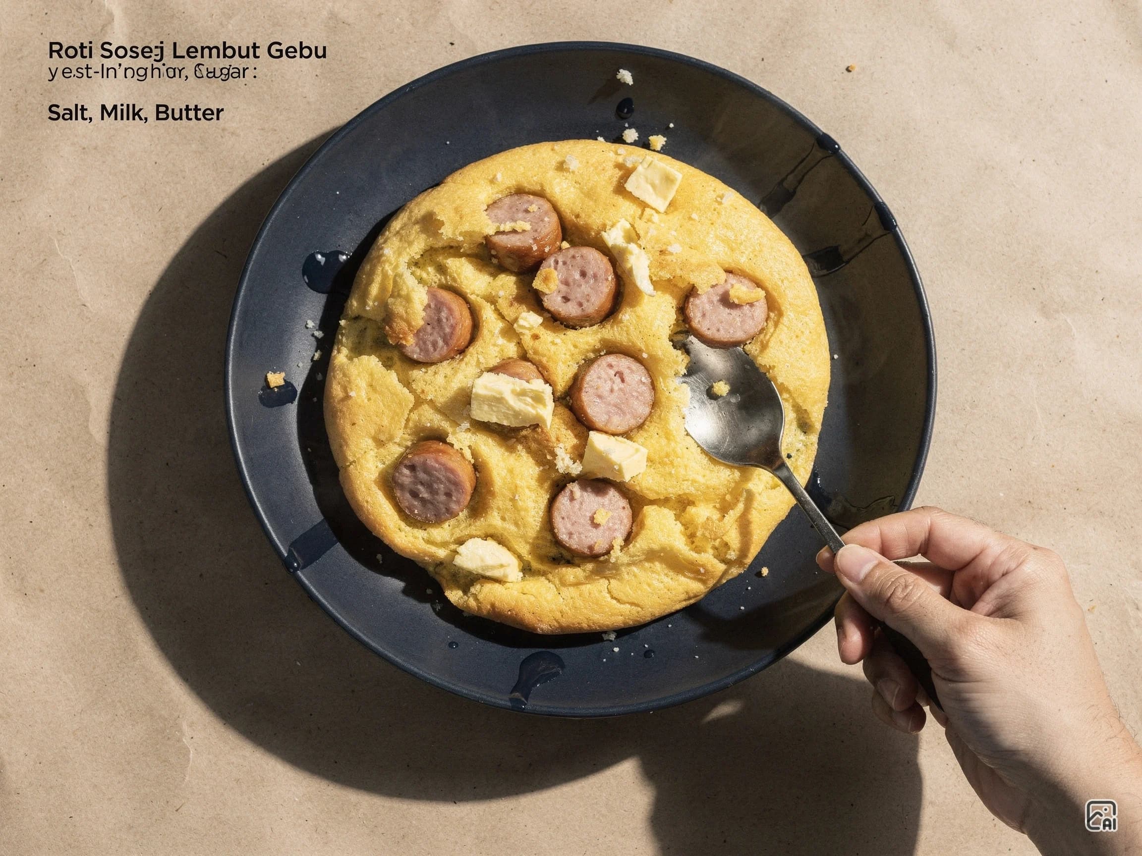 Roti Sosej Lembut Gebu