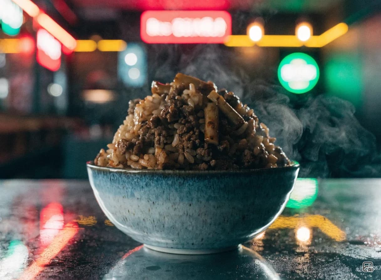 Rice Cooker Honey Garlic Ground Beef Rice