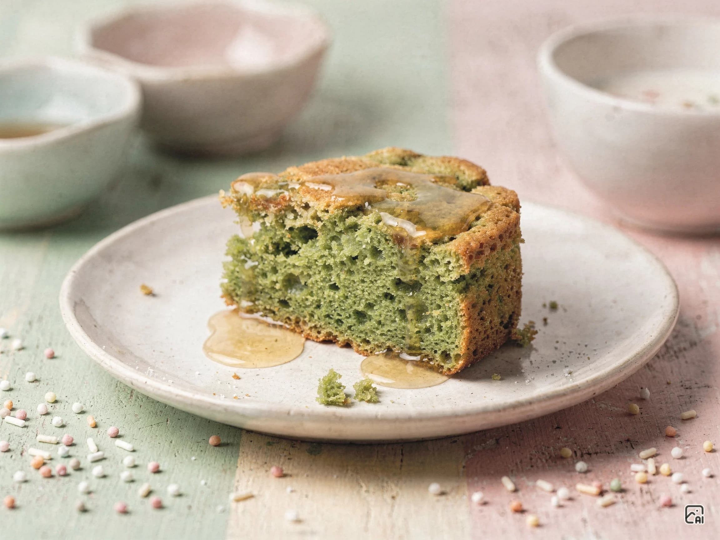 Matcha Strawberry Cake