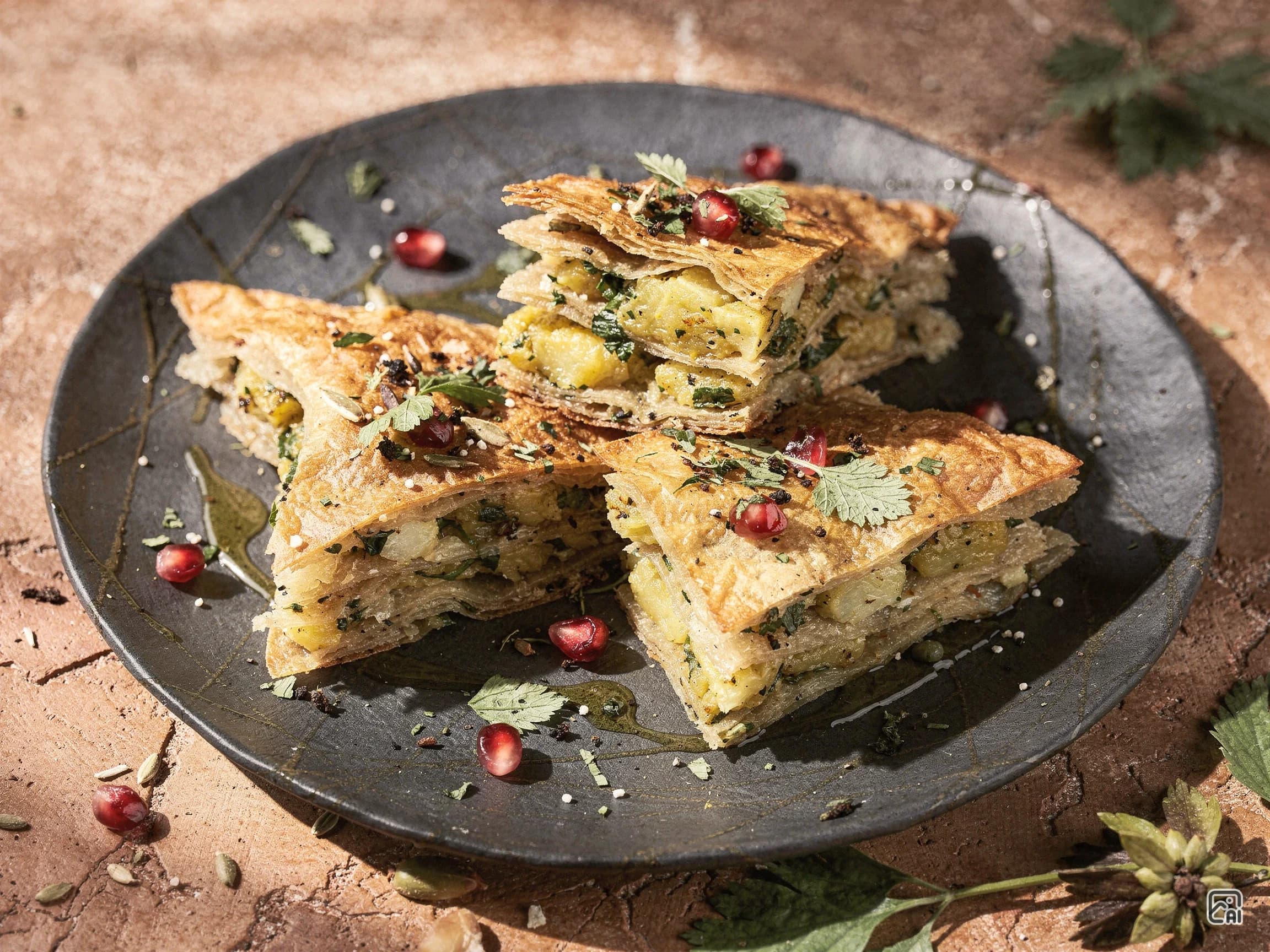 Layered No-Fold Samosas
