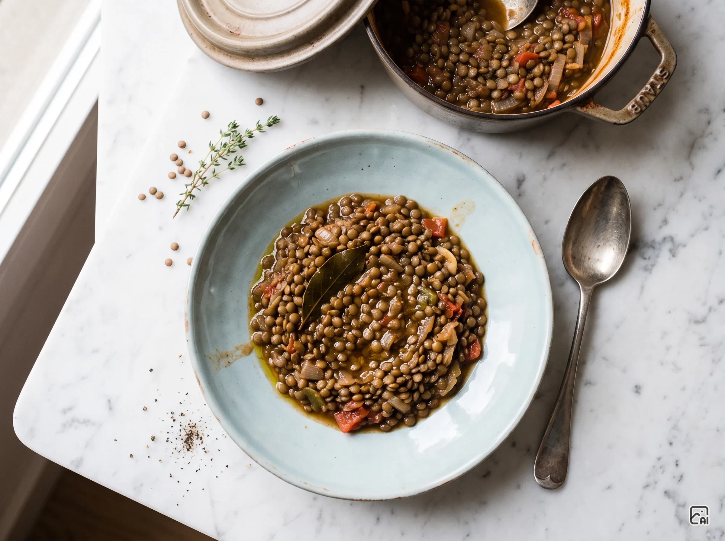 Lentejas básicas con sofrito