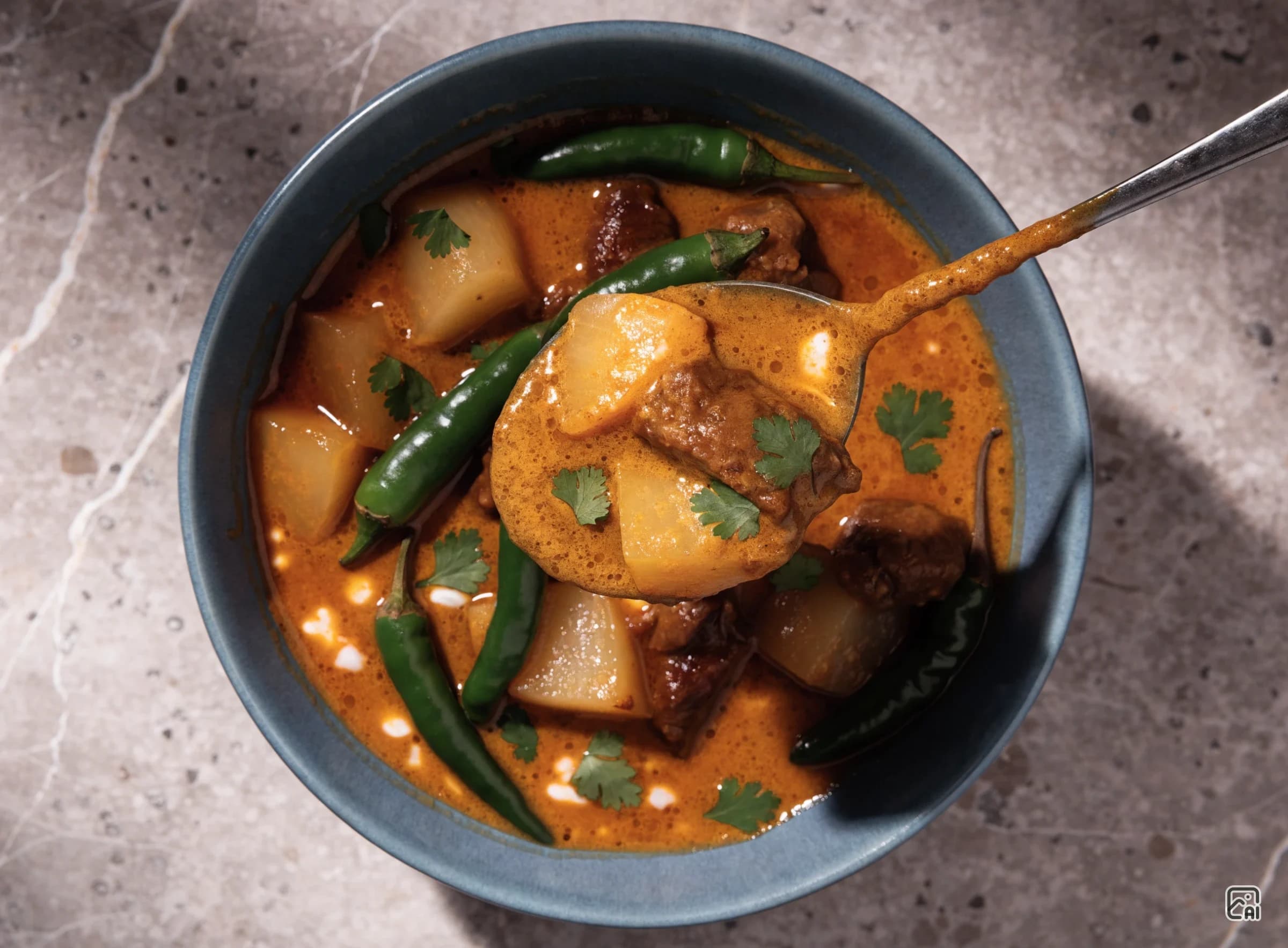Shaljam Gosht (Turnip Mutton Curry Without Red Chili)