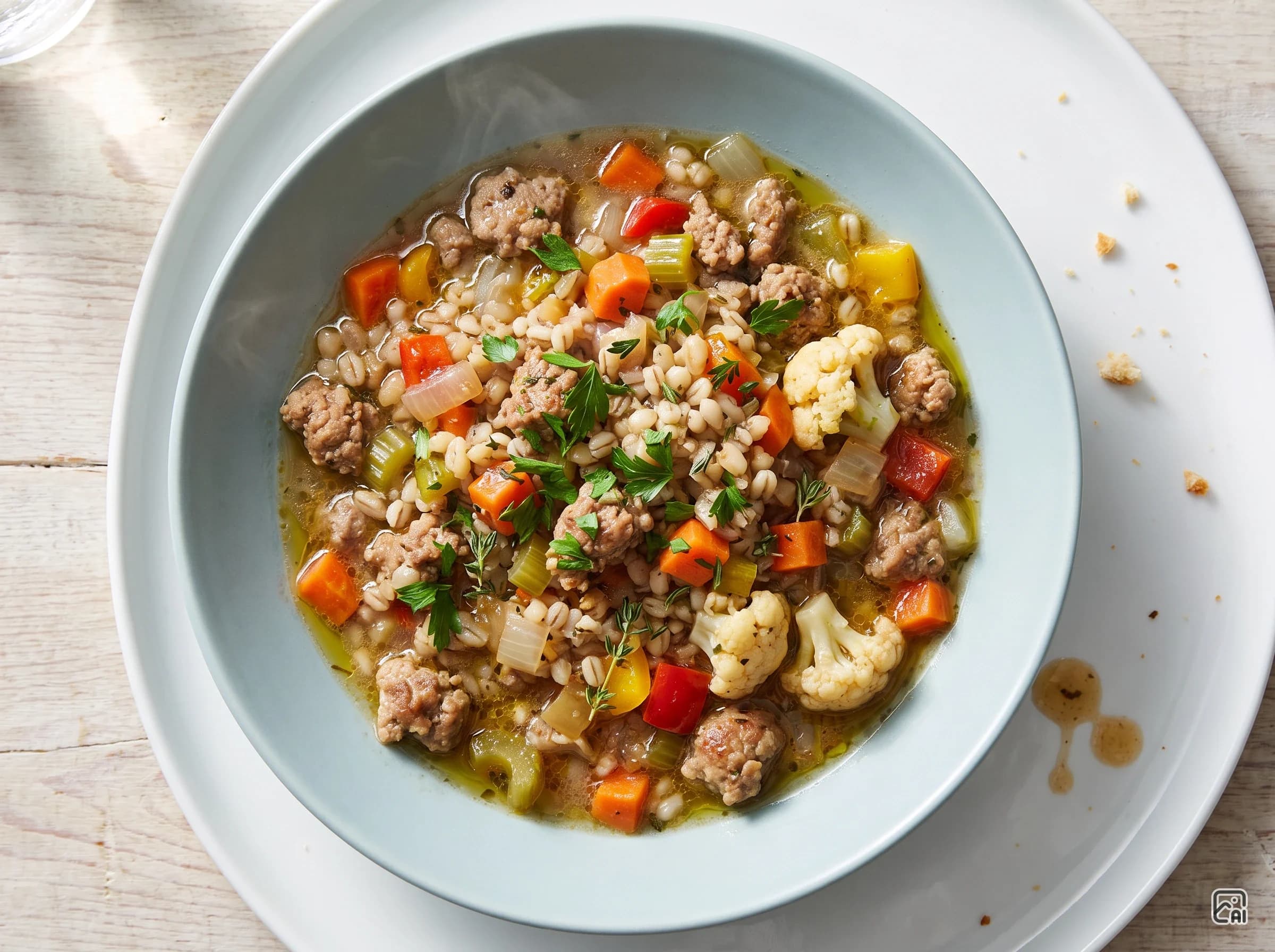 Ground Turkey & Barley Stew