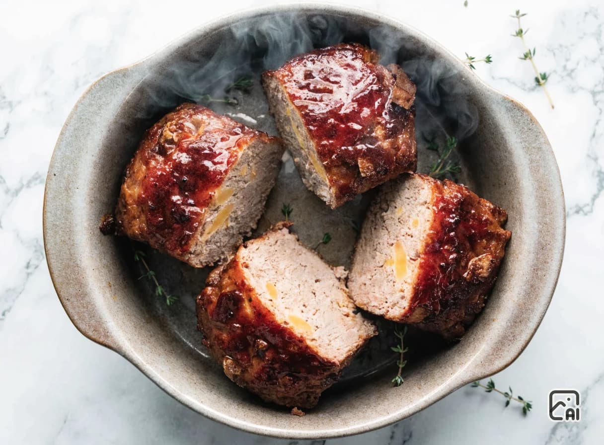 Keto Air-Fryer Meatloaf with Pork Rind Binder