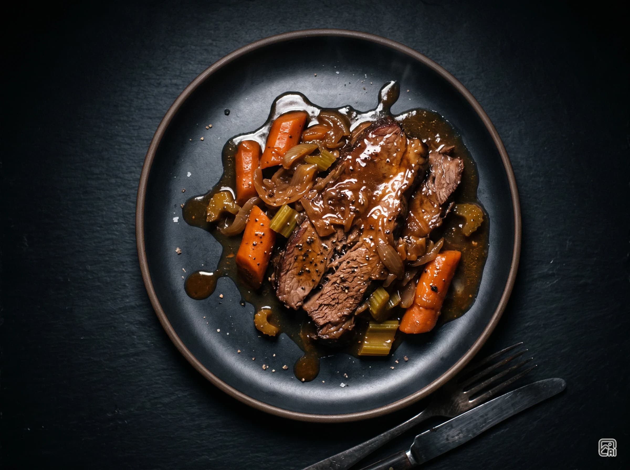 Pressure Cooker Jewish-Style Braised Brisket With Onions and Carrots