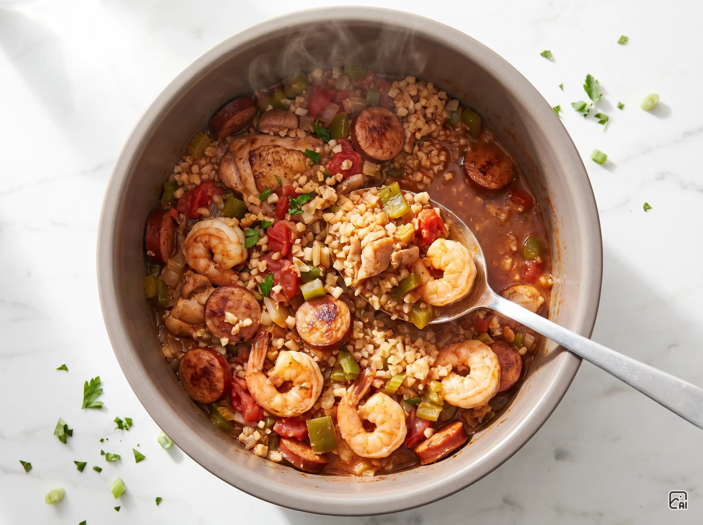 Keto Instant Pot Creole Jambalaya